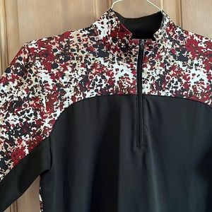 Ladies Long Sleeve Quarter-Zip Golf Top Size S